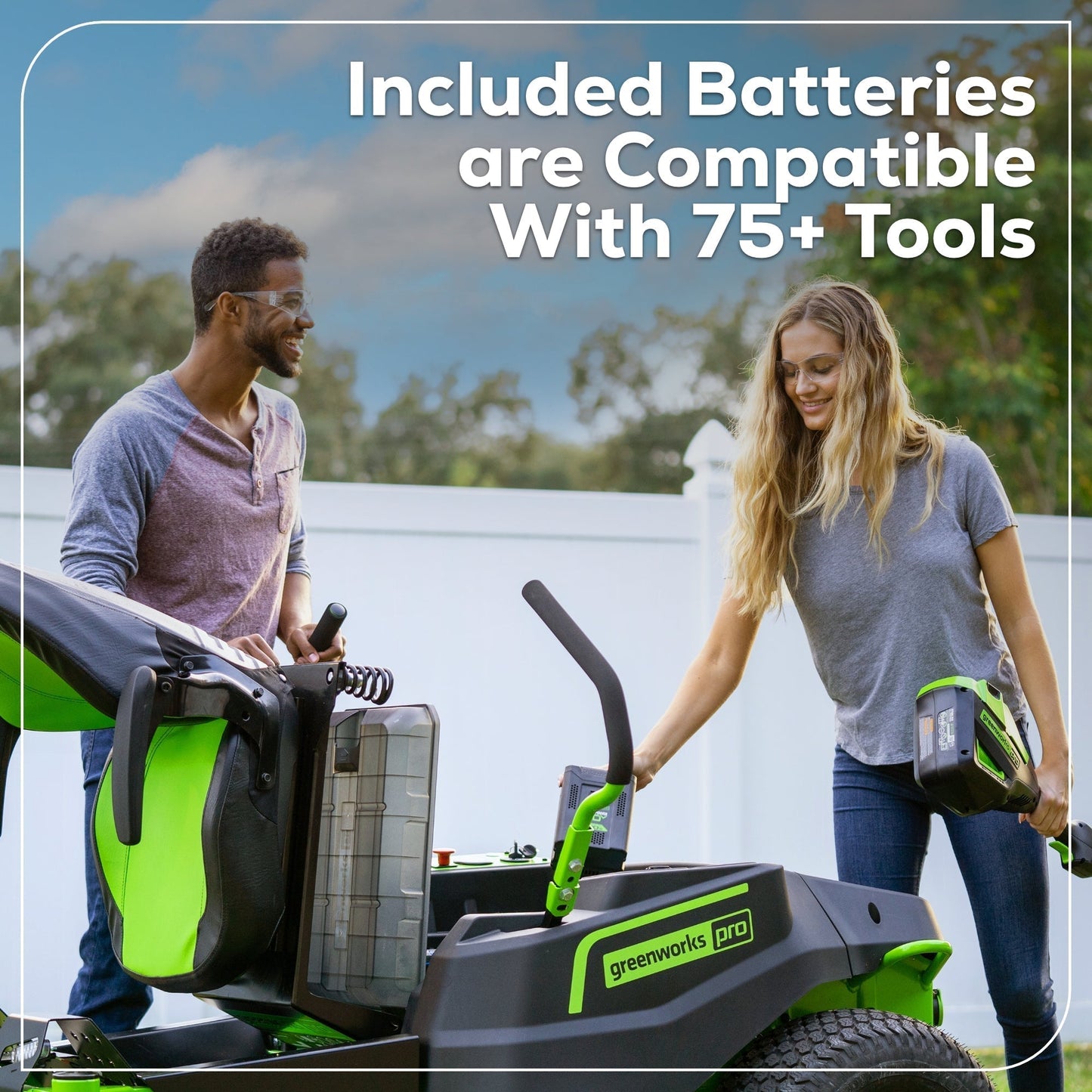 Greenworks 60V 42” Electric CrossoverZ Zero Turn Mower with (6) 8 Ah Batteries and (3) Dual Port Turbo Chargers - 7409302