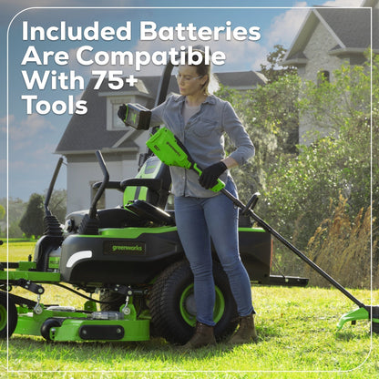 Greenworks 60V 54" MaximusZ Zero Turn Riding Mower with (2) 20.0 Ah, (2) 8.0 Ah & (2) 4.0 Ah Batteries and 1.5kW Charger - 7422302