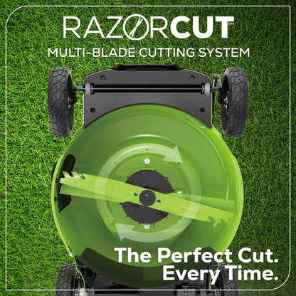 Greenworks 60V 21" Cordless Battery Dual Blade Self-Propelled Mower w/ (1) 8Ah battery and 6A Charger - 2546402