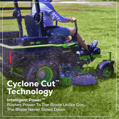 Greenworks 60V 54" MaximusZ Zero Turn Riding Mower with (2) 20.0 Ah, (2) 8.0 Ah & (2) 4.0 Ah Batteries and 1.5kW Charger - 7422302