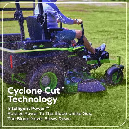 Greenworks 60V 60” MaximusZ Zero Turn w/ (2) 20.0 Ah, (4) 8.0 Ah Batteries & 1.5KW Charger - 7424202