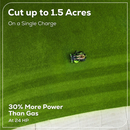 Greenworks 60V 42” Electric CrossoverZ Zero Turn Mower with (4) 8 Ah Batteries and (2) Dual Port Turbo Chargers - 7420502