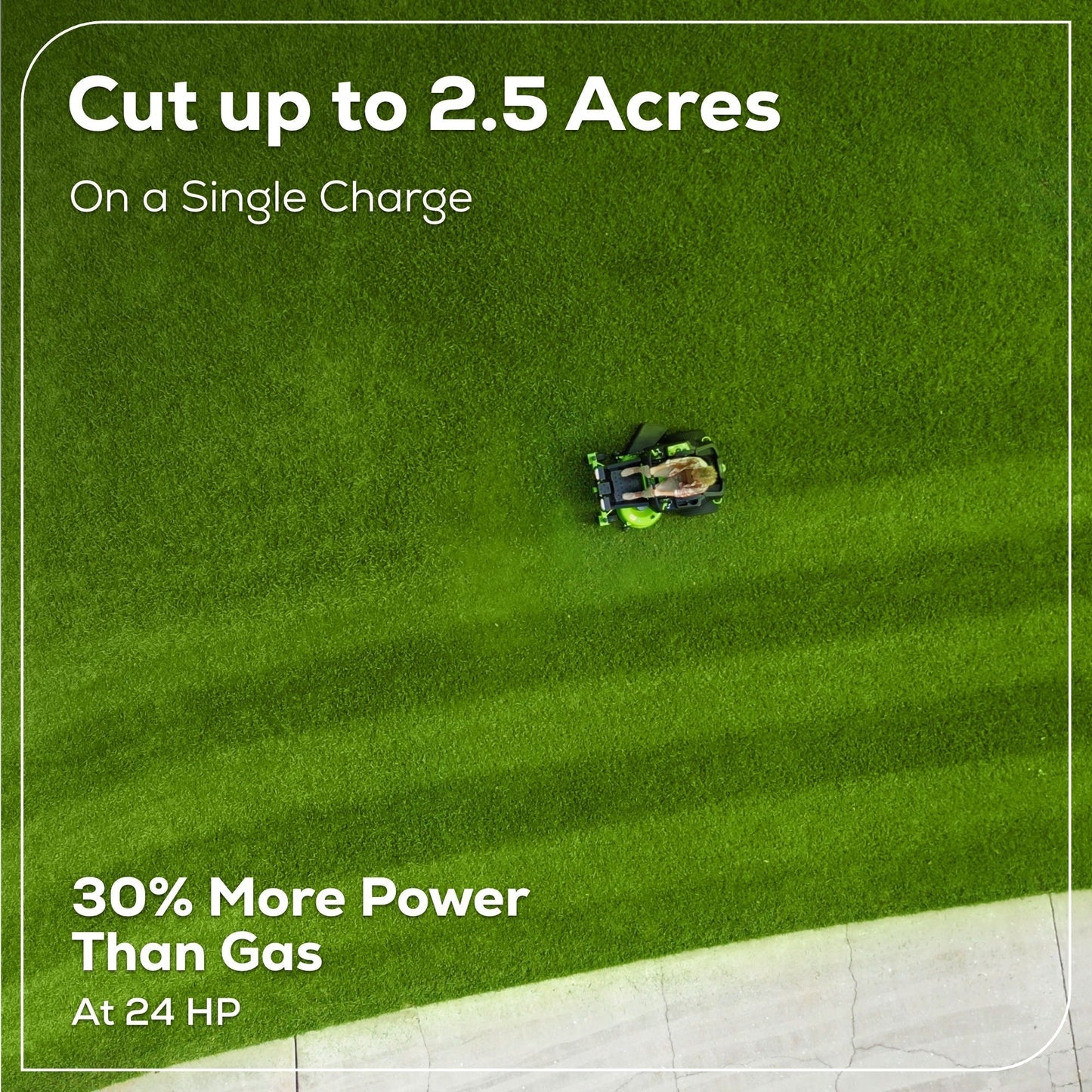 Greenworks 60V 42” Electric CrossoverZ Zero Turn Mower with (6) 8 Ah Batteries and (3) Dual Port Turbo Chargers - 7409302