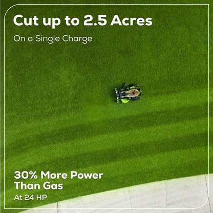 Greenworks 60V 42” Electric CrossoverZ Zero Turn Mower with (6) 8 Ah Batteries and (3) Dual Port Turbo Chargers - 7409302