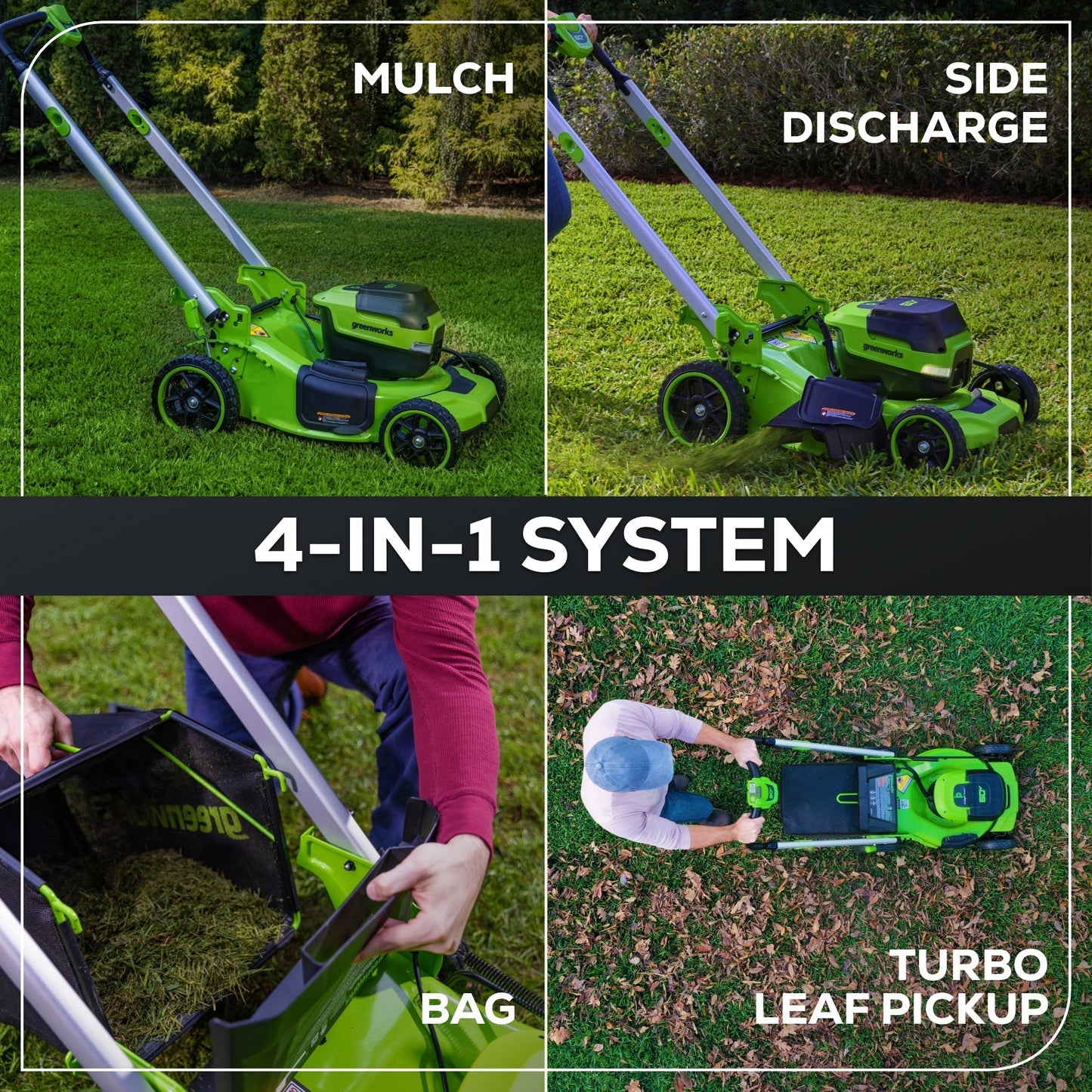 Greenworks 60V 21" Cordless Battery Dual Blade Self-Propelled Mower w/ (1) 8Ah battery and 6A Charger - 2546402