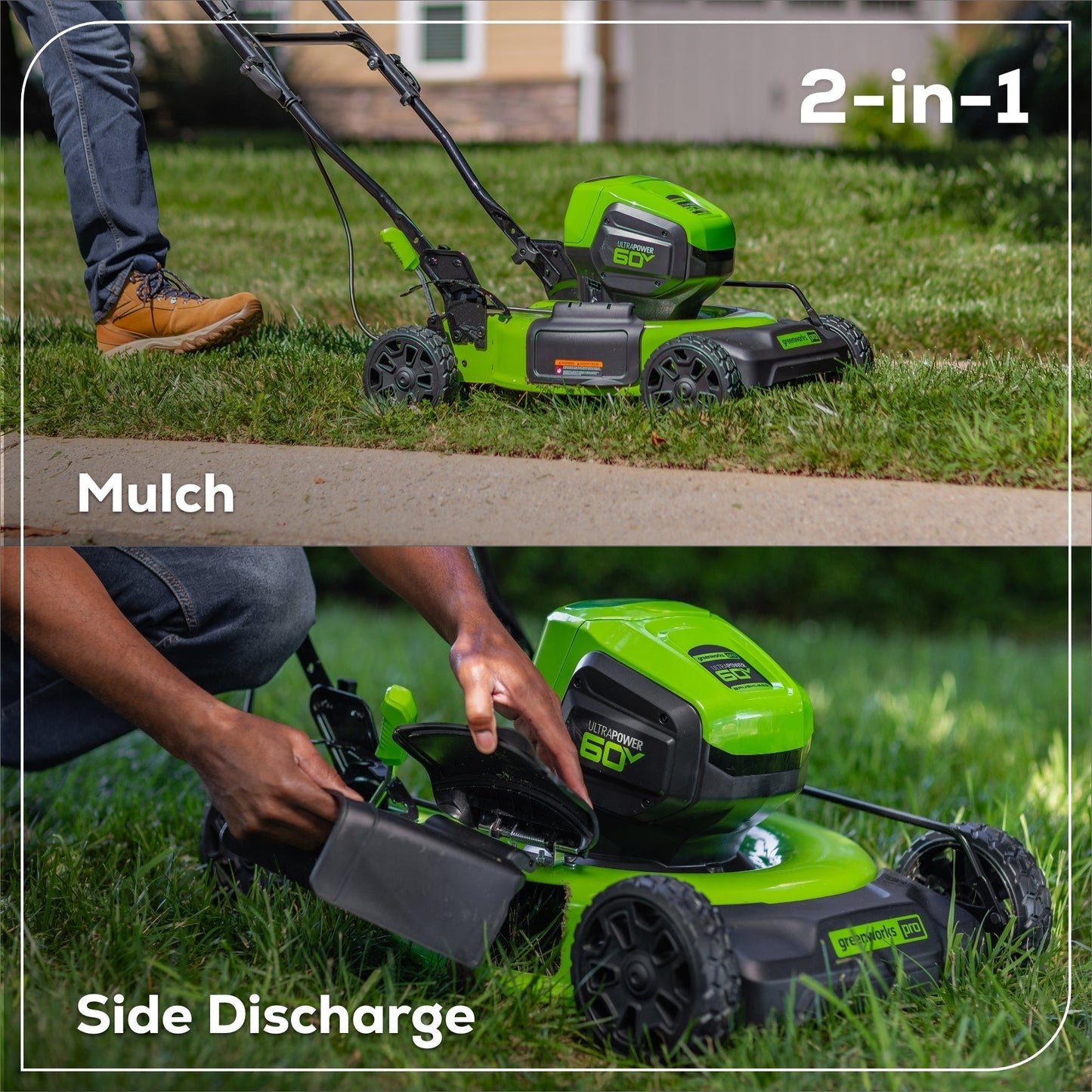 Greenworks 60V 19" Cordless Battery Push Lawn Mower w/ 5.0Ah Battery & Charger - 2531802