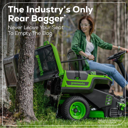 Greenworks 60V 30” CrossoverT Riding Lawn Tractor with (2) 8.0 Ah, (2) 4.0 Ah Batteries & 600-Watt Charger