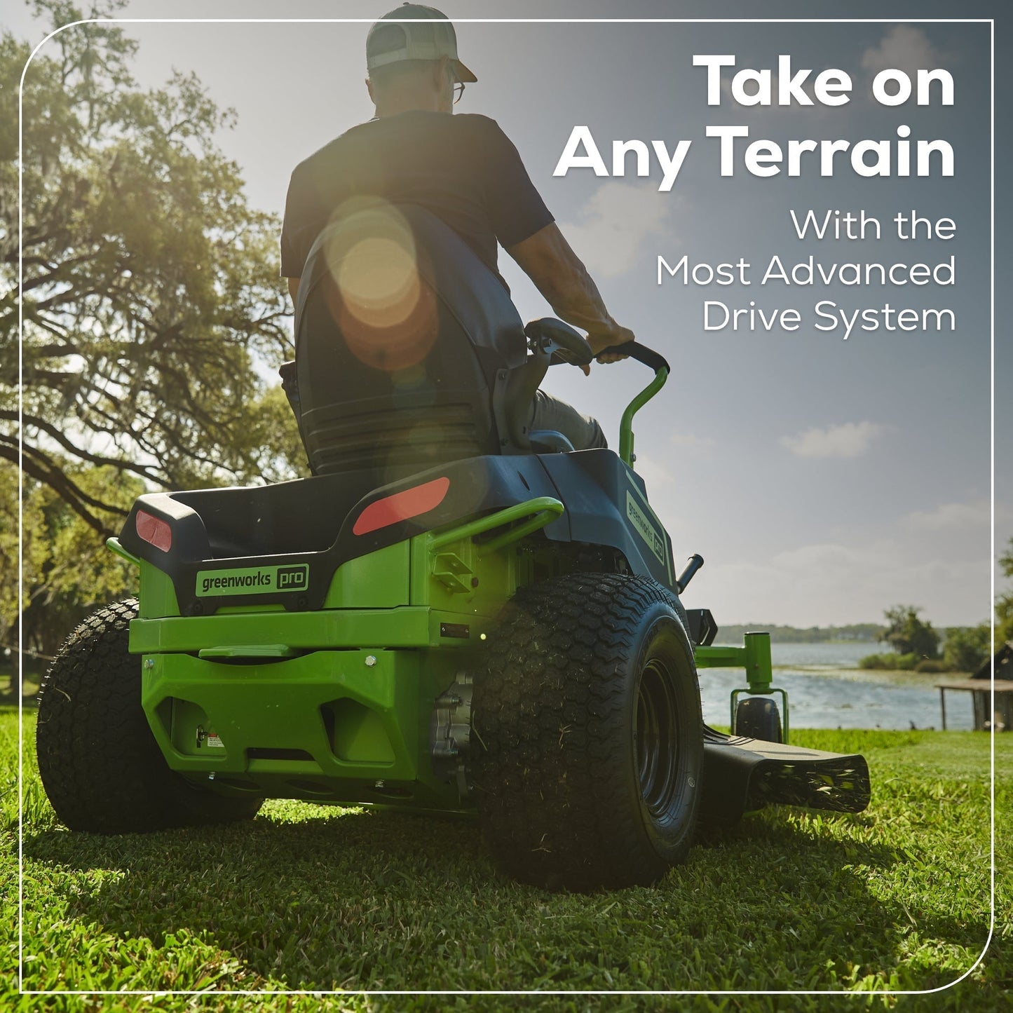 Greenworks 60V 42” Electric CrossoverZ Zero Turn Mower with (4) 8 Ah Batteries and (2) Dual Port Turbo Chargers - 7420502