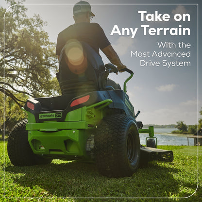 Greenworks 60V 42” Electric CrossoverZ Zero Turn Mower with (6) 8 Ah Batteries and (3) Dual Port Turbo Chargers - 7409302