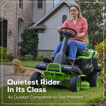 Greenworks 60V 30” CrossoverT Riding Lawn Tractor with (2) 8.0 Ah, (2) 4.0 Ah Batteries & 600-Watt Charger