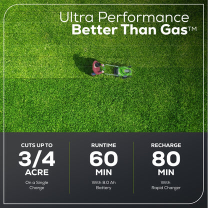 Greenworks 60V 21" Cordless Battery Dual Blade Self-Propelled Mower w/ (1) 8Ah battery and 6A Charger - 2546402