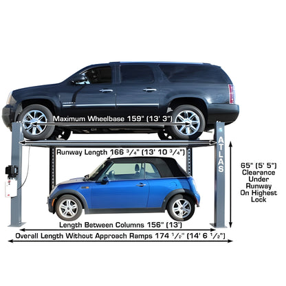Atlas PREMIUM 408SL 4 Post Lift + RJ35 Sliding Jacks Combo - ATEATTD-408SL-COMBO-FPD