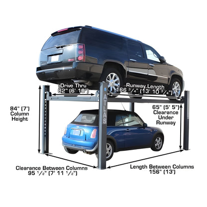 Atlas PREMIUM 408SL 4 Post Lift + RJ35 Sliding Jacks Combo - ATEATTD-408SL-COMBO-FPD