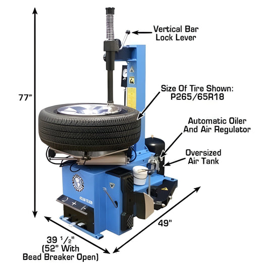 Atlas TC229 Rim-Clamp Tire Changer w/ Beadblaster - ATEATTC229-FPD