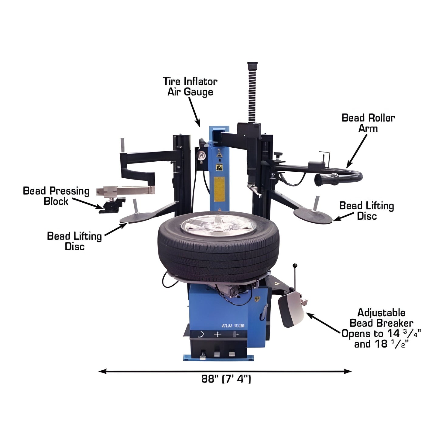Atlas TC289DAA Tire Changer + WB11 Wheel Balancer Combo Package - ATETCWB-COMBO9-FPD
