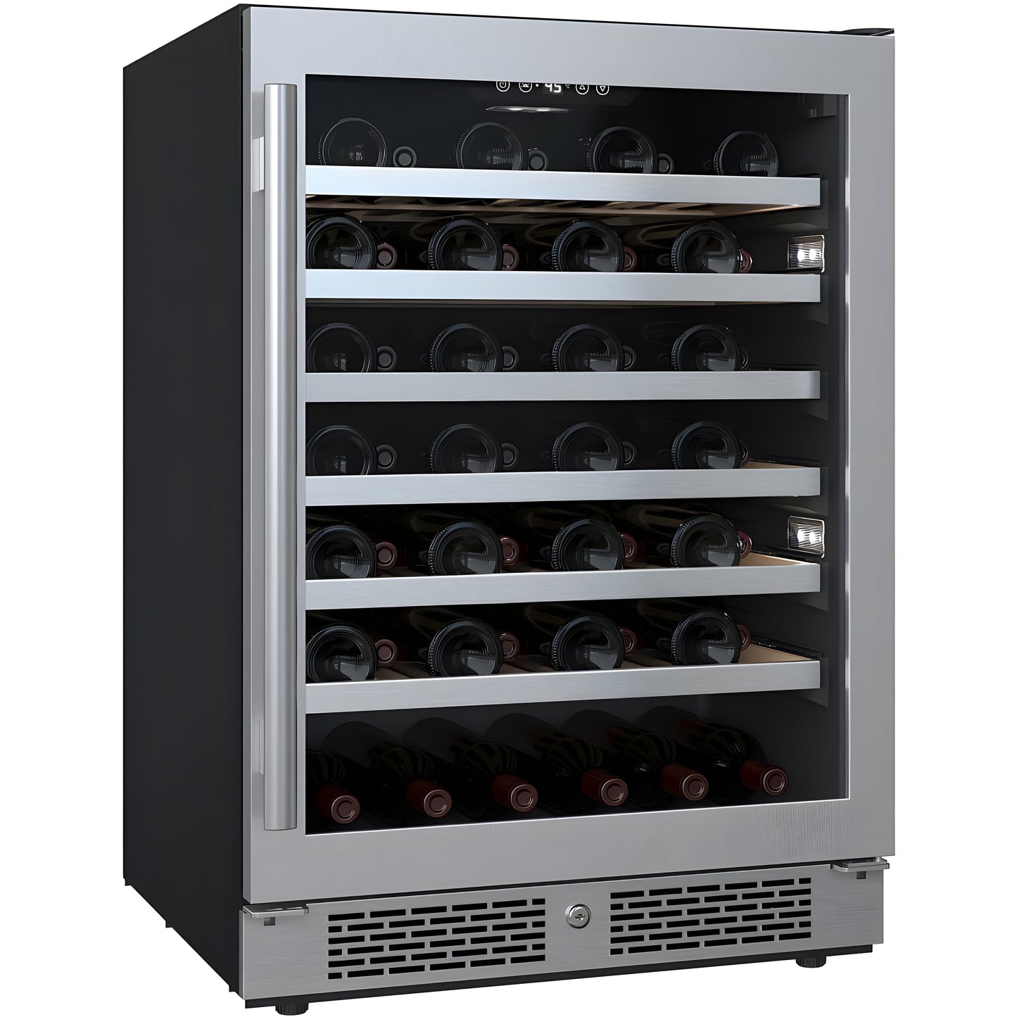 Avallon 24 Inch Wide 53 Bottle Capacity Single Zone Wine Cooler with Right Swing Door - AWC242SZRH