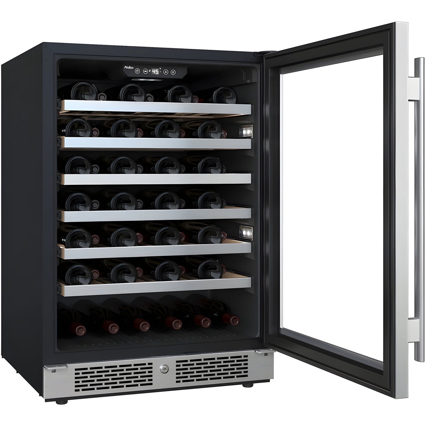 Avallon 24 Inch Wide 53 Bottle Capacity Single Zone Wine Cooler with Right Swing Door - AWC242SPRGRH