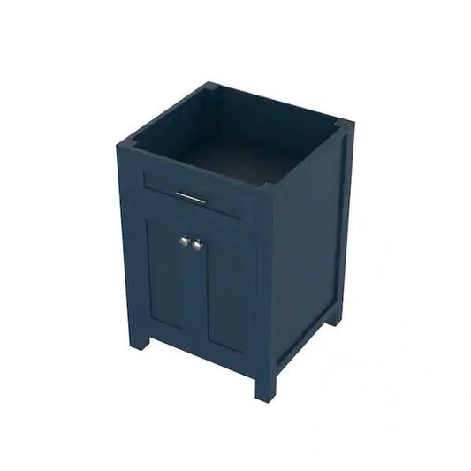 Alya Bath Norwalk 24" Single Blue Freestanding Bathroom Vanity With Brushed Nickel Edge Handles - HE-101-24-B - Backyard Provider