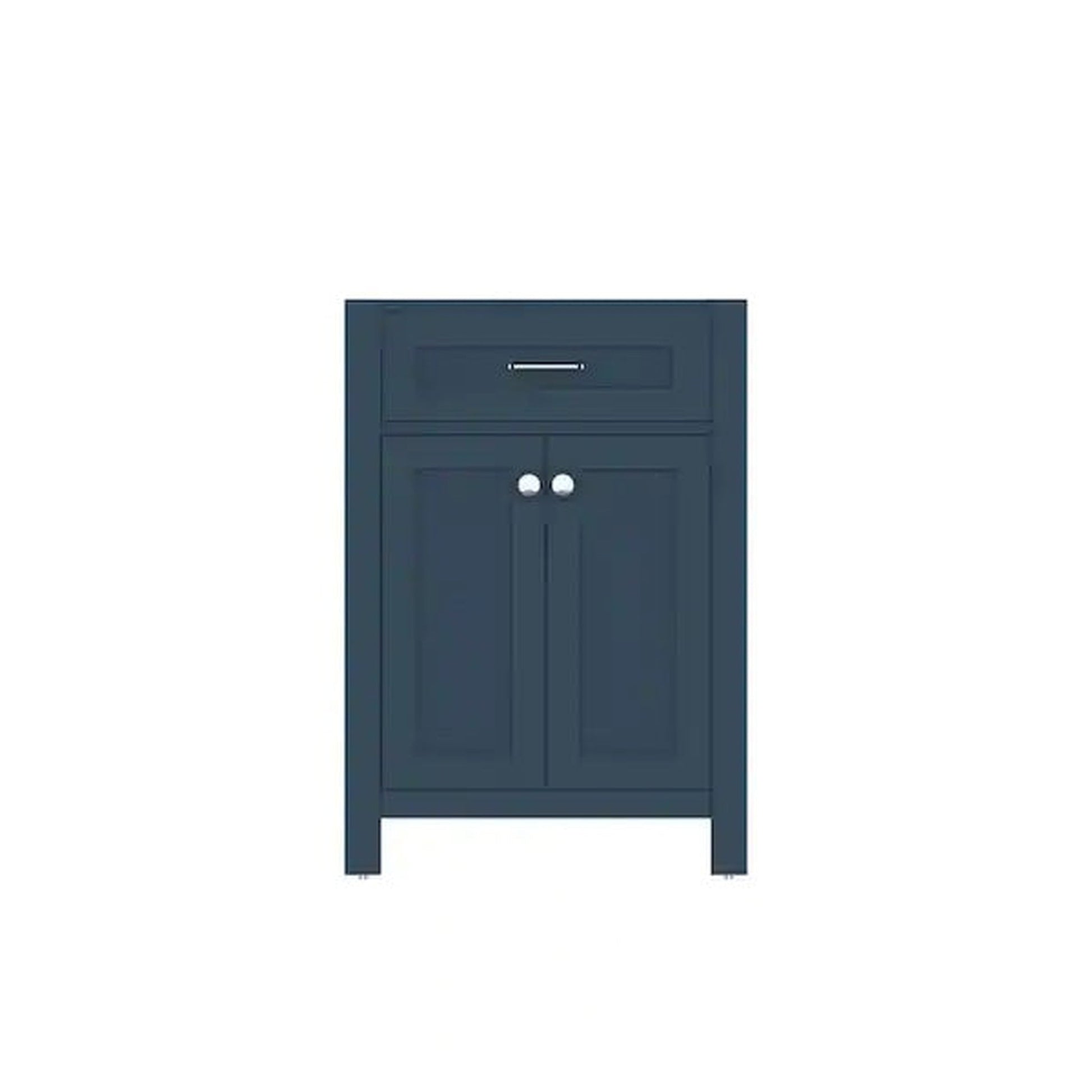 Alya Bath Norwalk 24" Single Blue Freestanding Bathroom Vanity With Brushed Nickel Edge Handles - HE-101-24-B - Backyard Provider