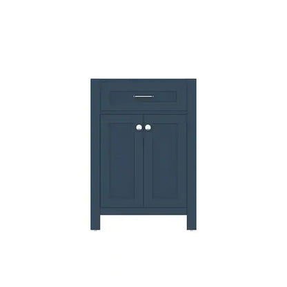 Alya Bath Norwalk 24" Single Blue Freestanding Bathroom Vanity With Brushed Nickel Edge Handles - HE-101-24-B - Backyard Provider