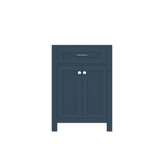 Alya Bath Norwalk 24" Single Blue Freestanding Bathroom Vanity With Brushed Nickel Edge Handles - HE-101-24-B - Backyard Provider