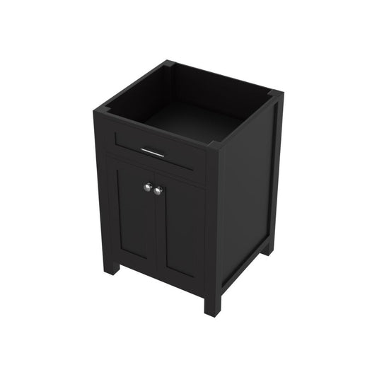 Alya Bath Norwalk 24" Single Espresso Freestanding Bathroom Vanity With Brushed Nickel Edge Handles - HE-101-24-E - Backyard Provider