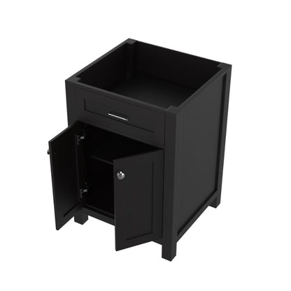 Alya Bath Norwalk 24" Single Espresso Freestanding Bathroom Vanity With Brushed Nickel Edge Handles - HE-101-24-E - Backyard Provider