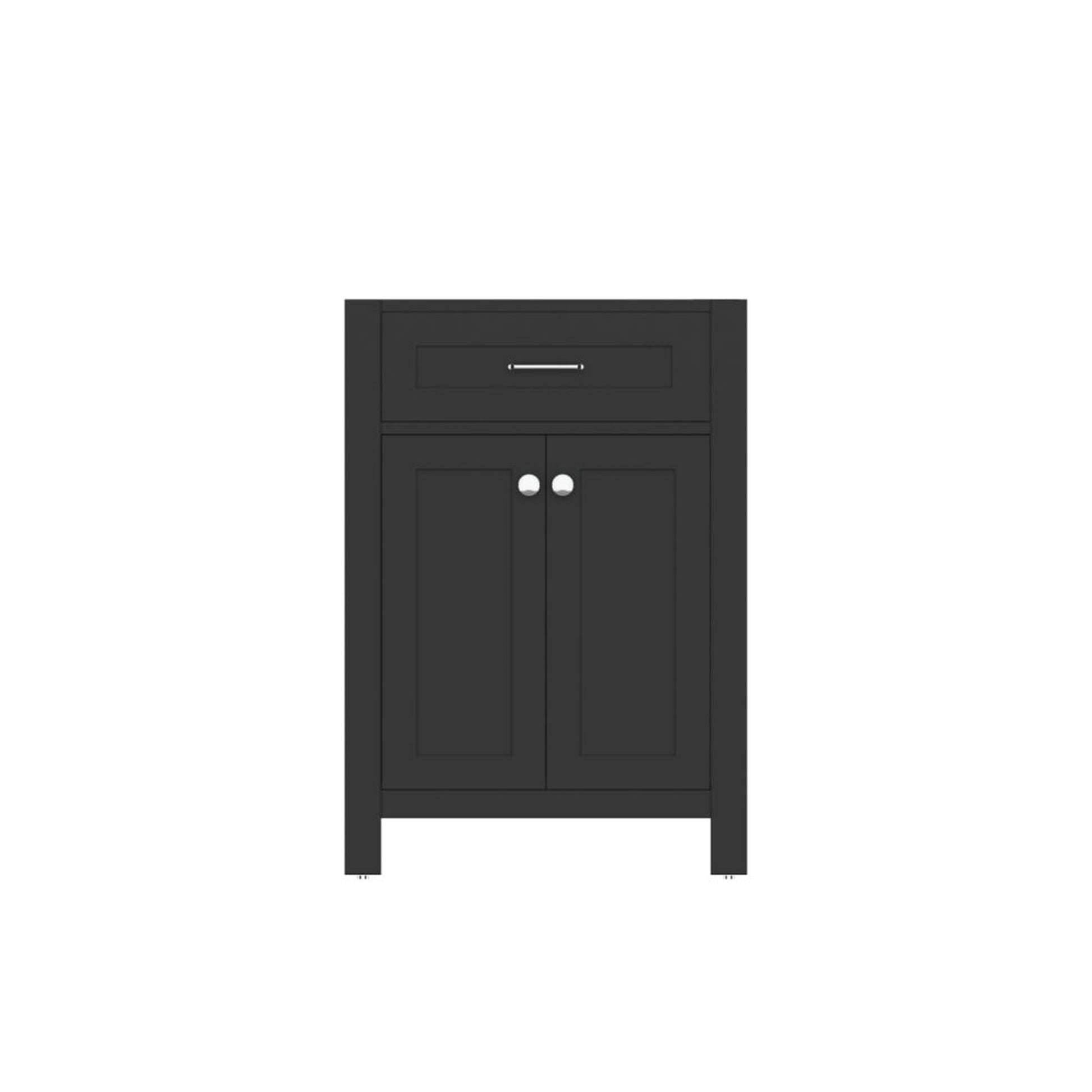 Alya Bath Norwalk 24" Single Espresso Freestanding Bathroom Vanity With Brushed Nickel Edge Handles - HE-101-24-E - Backyard Provider