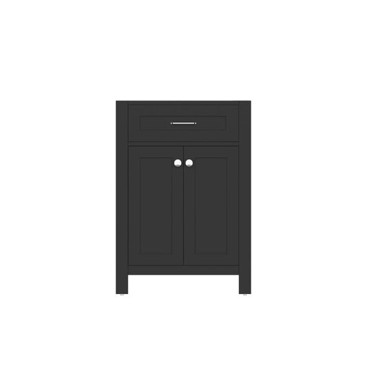 Alya Bath Norwalk 24" Single Espresso Freestanding Bathroom Vanity With Brushed Nickel Edge Handles - HE-101-24-E - Backyard Provider