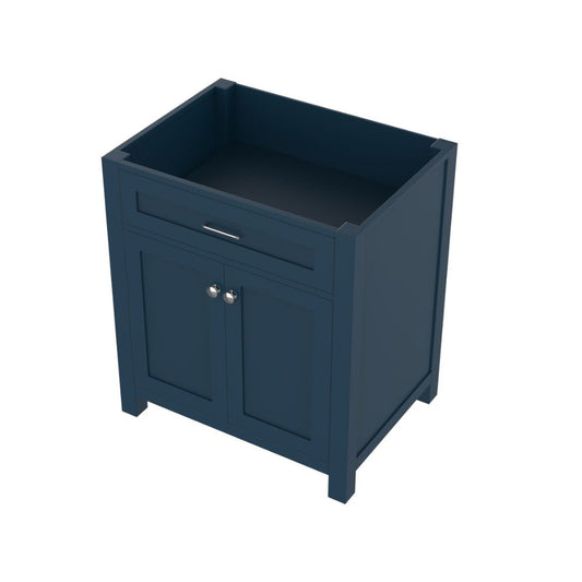 Alya Bath Norwalk 30" Single Blue Freestanding Bathroom Vanity With Brushed Nickel Edge Handles - HE-101-30-B - Backyard Provider