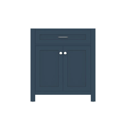 Alya Bath Norwalk 30" Single Blue Freestanding Bathroom Vanity With Brushed Nickel Edge Handles - HE-101-30-B - Backyard Provider