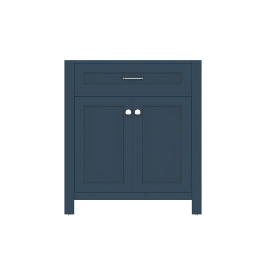 Alya Bath Norwalk 30" Single Blue Freestanding Bathroom Vanity With Brushed Nickel Edge Handles - HE-101-30-B - Backyard Provider