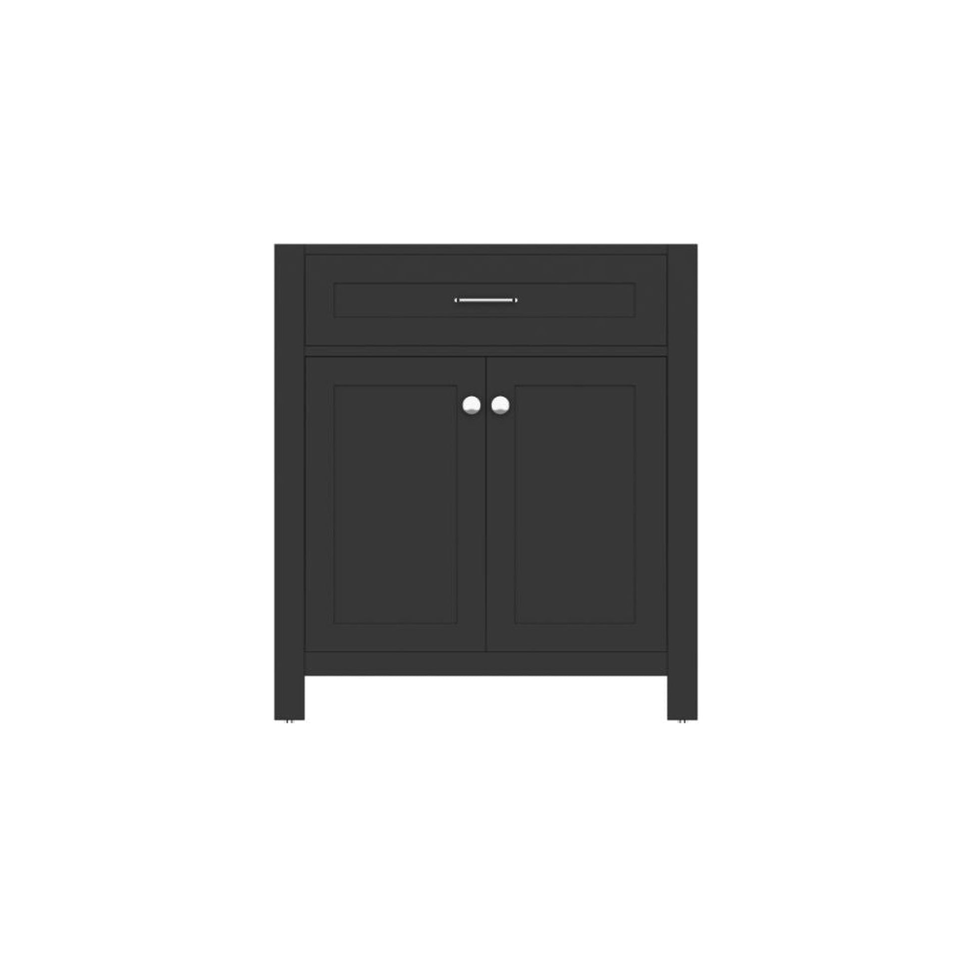Alya Bath Norwalk  30" Single Espresso Freestanding Bathroom Vanity With Brushed Nickel Edge Handles - HE-101-30-E - Backyard Provider
