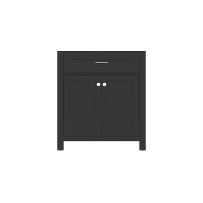 Alya Bath Norwalk  30" Single Espresso Freestanding Bathroom Vanity With Brushed Nickel Edge Handles - HE-101-30-E - Backyard Provider