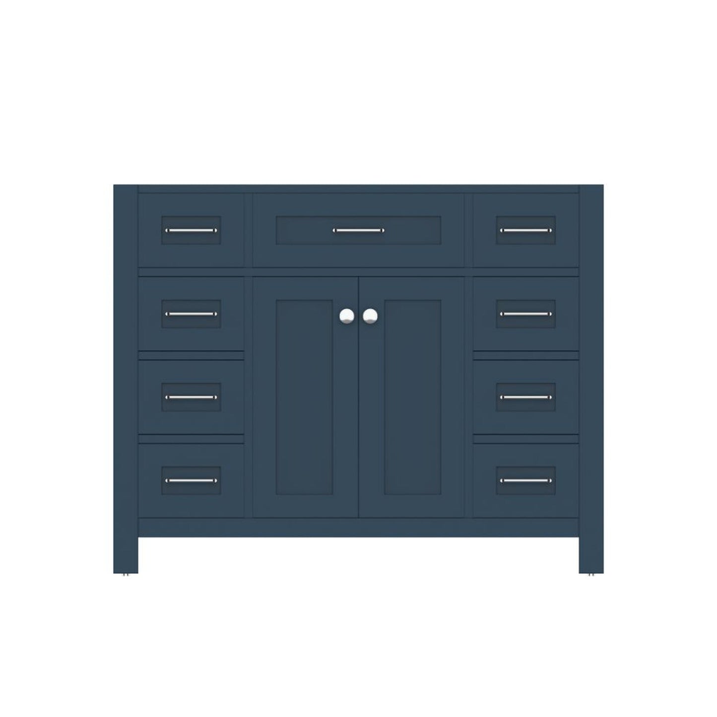 Alya Bath Norwalk 42" Single Blue Freestanding Bathroom Vanity With Brushed Nickel Edge Handles - HE-101-42-B - Backyard Provider