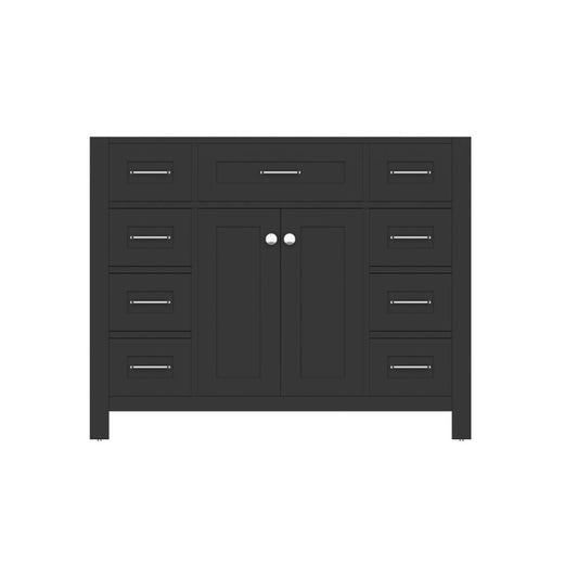 Alya Bath Norwalk 42" Single Espresso Freestanding Bathroom Vanity With Brushed Nickel Edge Handles - HE-101-42-E - Backyard Provider