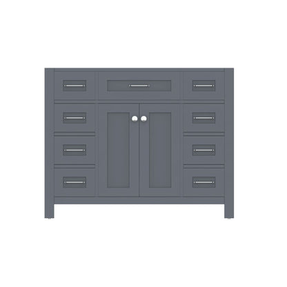 Alya Bath Norwalk 42" Single Gray Freestanding Bathroom Vanity With Brushed Nickel Edge Handles - HE-101-42-G - Backyard Provider