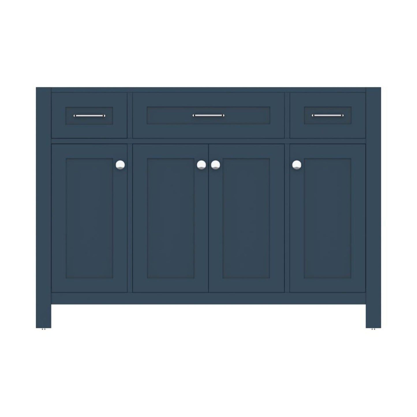 Alya Bath Norwalk 48" Single Blue Freestanding Bathroom Vanity With Brushed Nickel Edge Handles - HE-101-48-B - Backyard Provider