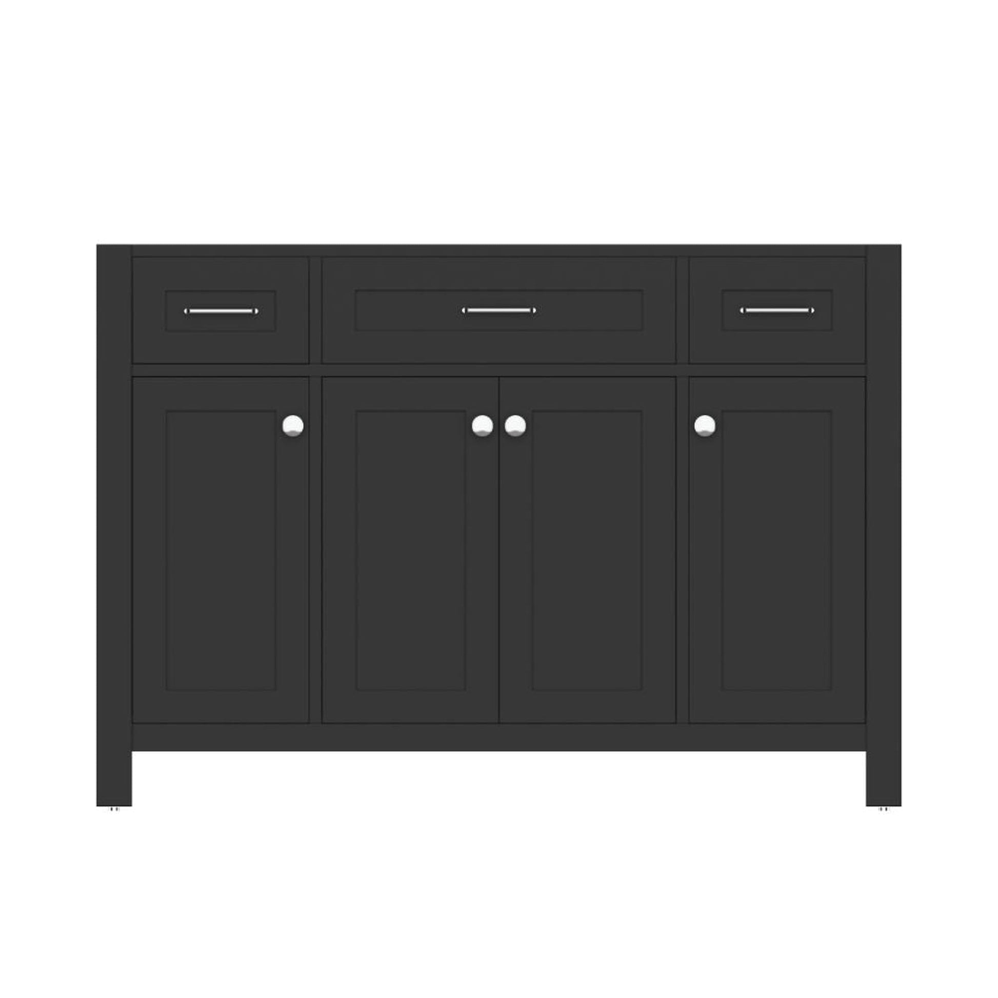 Alya Bath Norwalk 48" Single Espresso Freestanding Bathroom Vanity With Brushed Nickel Edge Handles - HE-101-48-E - Backyard Provider