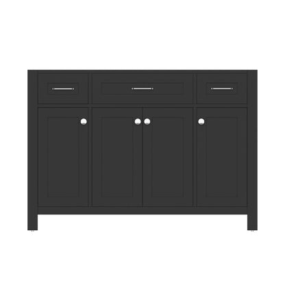 Alya Bath Norwalk 48" Single Espresso Freestanding Bathroom Vanity With Brushed Nickel Edge Handles - HE-101-48-E - Backyard Provider