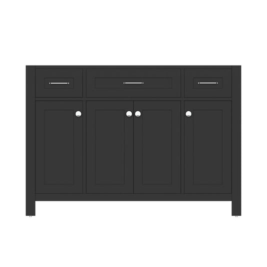Alya Bath Norwalk 48" Single Espresso Freestanding Bathroom Vanity With Brushed Nickel Edge Handles - HE-101-48-E - Backyard Provider