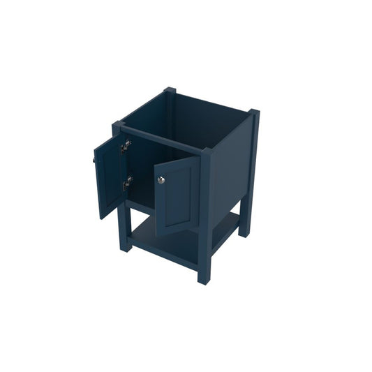 Alya Bath Wilmington 24" Single Blue Freestanding Bathroom Vanity With Brushed Nickel Edge Handles - HE-102-24-B - Backyard Provider