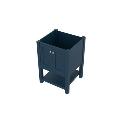 Alya Bath Wilmington 24" Single Blue Freestanding Bathroom Vanity With Brushed Nickel Edge Handles - HE-102-24-B - Backyard Provider