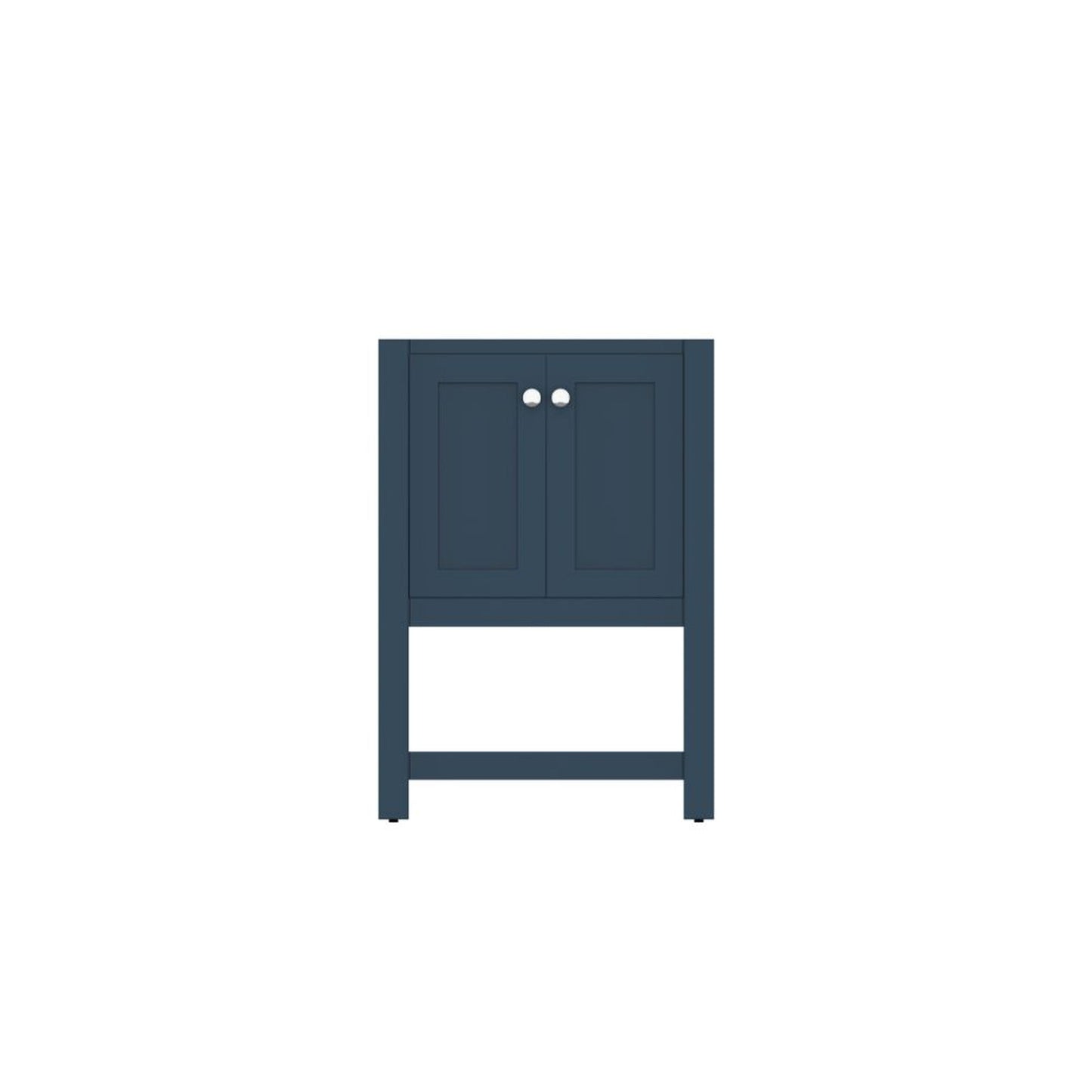 Alya Bath Wilmington 24" Single Blue Freestanding Bathroom Vanity With Brushed Nickel Edge Handles - HE-102-24-B - Backyard Provider