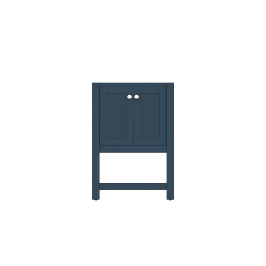 Alya Bath Wilmington 24" Single Blue Freestanding Bathroom Vanity With Brushed Nickel Edge Handles - HE-102-24-B - Backyard Provider
