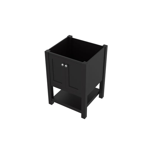 Alya Bath Wilmington 24" Single Espresso Freestanding Bathroom Vanity With Brushed Nickel Edge Handles - HE-102-24-E - Backyard Provider