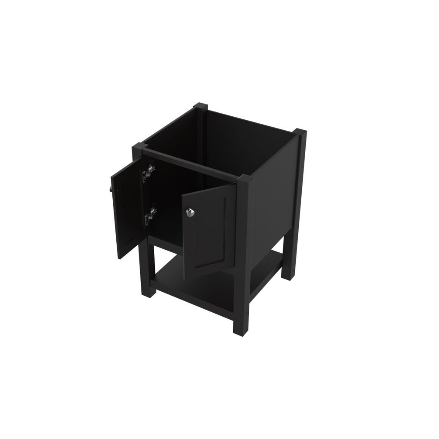 Alya Bath Wilmington 24" Single Espresso Freestanding Bathroom Vanity With Brushed Nickel Edge Handles - HE-102-24-E - Backyard Provider