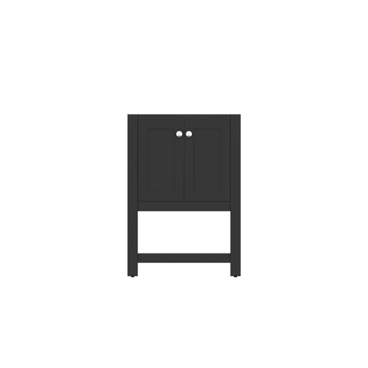 Alya Bath Wilmington 24" Single Espresso Freestanding Bathroom Vanity With Brushed Nickel Edge Handles - HE-102-24-E - Backyard Provider