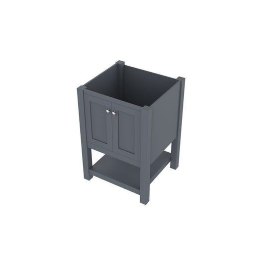 Alya Bath Wilmington 24" Single Gray Freestanding Bathroom Vanity With Brushed Nickel Edge Handles - HE-102-24-G - Backyard Provider