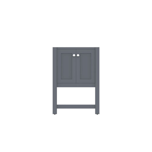 Alya Bath Wilmington 24" Single Gray Freestanding Bathroom Vanity With Brushed Nickel Edge Handles - HE-102-24-G - Backyard Provider